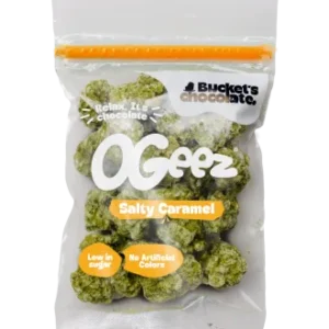 ogeez cannabis shaped chocolate 1 pack salty caramel 35g.webp