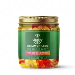 vitality cbd gummy bears raspberry orange.webp